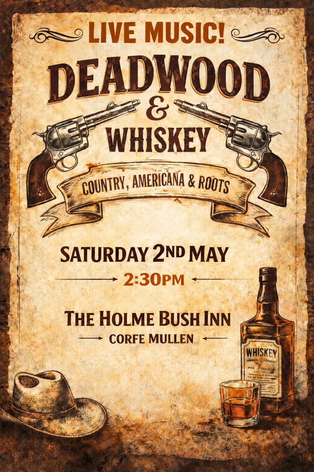 Deadwood and Whiskey live at The Holme Bush Inn